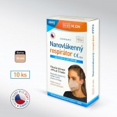 NANO M.ON (10 KS) - Antivirový „CE” nanorespirátor EN 149:2001 FFP2 NR - tělová barva (nanomon) + hřebínek zdarma